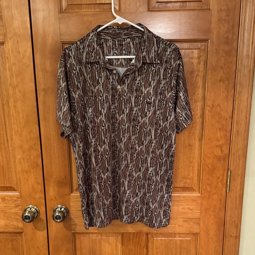 Simply Southern Brown Patterned Polo Shirt